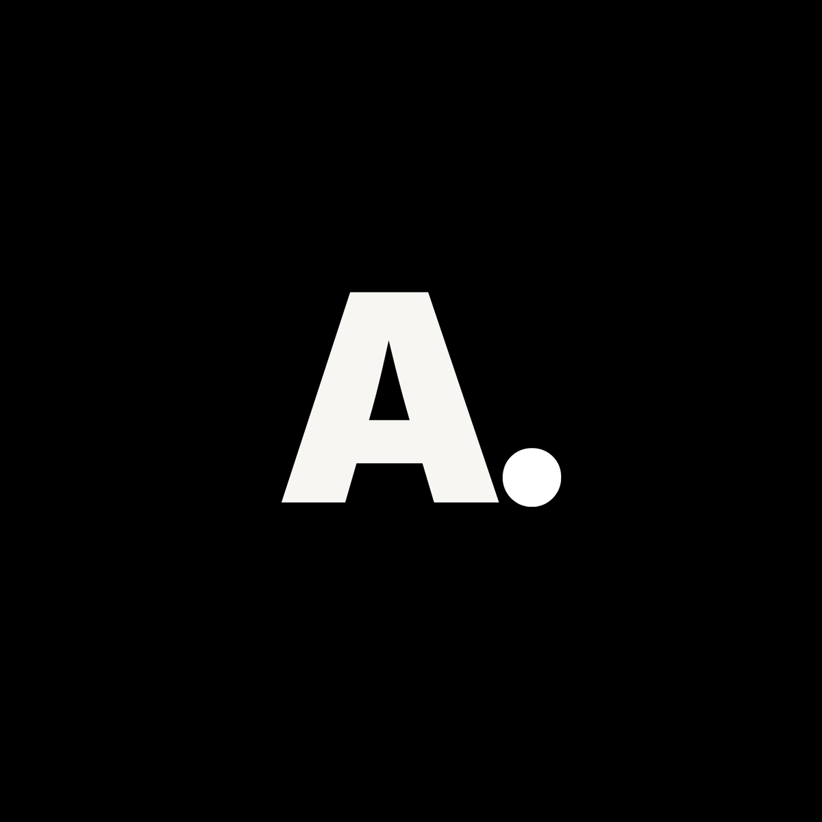 شعار AFFINITY — حرف A بلون أبيض على خلفية سوداء